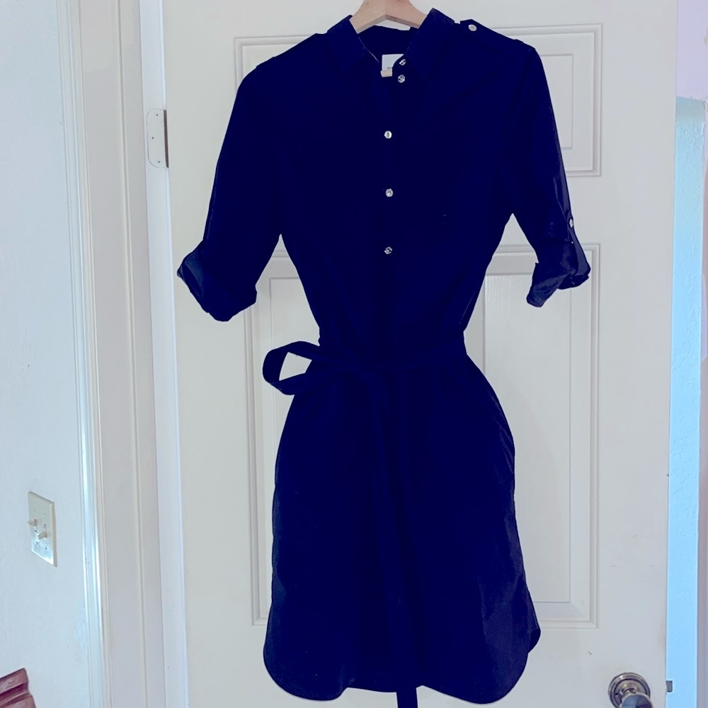 Burberry Black Cotton Mini Dress